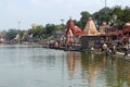 Ujjain embankment on the Shipra river. Ujjain, India Royalty Free Stock Photo