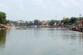 Ujjain embankment on the Shipra river. Ujjain, India Royalty Free Stock Photo