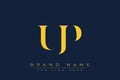 UJP abstract letter logo design Royalty Free Stock Photo