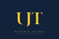 UJT abstract letter logo design Royalty Free Stock Photo