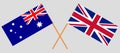 The UK and Australia. British and Australian flags