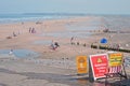 UK beach scene in early summer Royalty Free Stock Photo