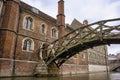 Mathematical bridge, from the river Cam Royalty Free Stock Photo