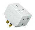 UK Cube Adaptor Plug Royalty Free Stock Photo
