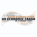 UK Economic Crash Text Header Background Illustration