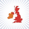 UK and Eire outline map Royalty Free Stock Photo