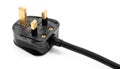 UK electrical plug on a white background Royalty Free Stock Photo