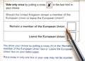 UK EU Referendum ballot paper