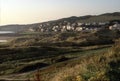 UK, Exmoor, North Devon, Woolacombe, late sun on sand dunes