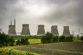 UK - Ferrybridge Power Station Cooling Towers Demolition - Before - Oct. 13th 2019 West Yorkshire - England Royalty Free Stock Photo