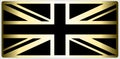 UK Flag Black & Gold Plain Royalty Free Stock Photo