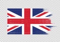 UK flag with brush paint textured isolated  on png or transparent  background,Symbols of  United Kingdom,Great Britain,template Royalty Free Stock Photo