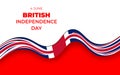 UK Flag Color Background Collection, British Style, United Kingdom Template. United Kingdom Independence Day with UK Flag.