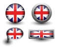 Uk flag icons Royalty Free Stock Photo