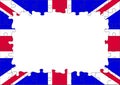 UK flag puzzle border Royalty Free Stock Photo