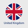 UK flag vector icon. United Kingdom and Great Britain flag illustration Royalty Free Stock Photo