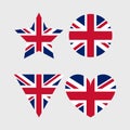 UK flag vector icon. United Kingdom and Great Britain flag illustration Royalty Free Stock Photo