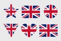 UK flag vector icon. United Kingdom and Great Britain flag illustration Royalty Free Stock Photo