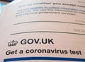 UK Government: Get a Coronavirus Test