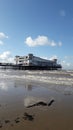 Uk grand pier weston super mare uk gallery sky Royalty Free Stock Photo