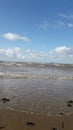 Uk grand pier weston super mare uk gallery sky beach sand waves Royalty Free Stock Photo