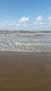 Uk grand pier weston super mare uk gallery sky beach sand waves Royalty Free Stock Photo