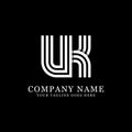 UK initial logo designs, creative monogram logo template