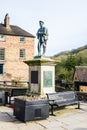 UK Ironbridge March 3 2016 Statue of foot solider on war memorial in Shropshire Royalty Free Stock Photo