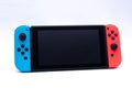 UK, Jan 2020: Nintendo switch games console on white background