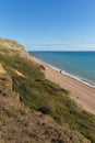 UK Jurassic coast Eype Dorset England south of Bridport and near West Bay