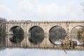 UK Lancaster March 13 2016 Close up of the Lune aqueduct near Lancaster