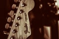 1989 Fender Stratocaster Plus PL Head stock - sepia