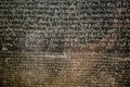 UK, London - April 08, 2015: famous rosetta stone in the British Museum macro Royalty Free Stock Photo