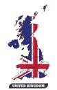 UK Map and UK Flag