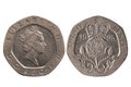 1995 UK money coin Royalty Free Stock Photo