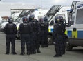 Uk Police Officers In Riot Gear