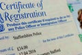 UK Police Registration Certificate for restricted foreign nationals for international students and skilled workers of certain cou