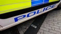 UK Police Van Sign Royalty Free Stock Photo