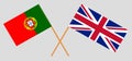 The UK and Portugal. British and Portuguese flags