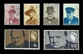UK postage stamps of Winston Churchill Royalty Free Stock Photo