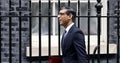 UK Prime Minister Rishi Sunak walking along Downing Street in London, England. Royalty Free Stock Photo