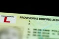 UK Provisional Driving Licence Royalty Free Stock Photo