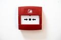 UK red Fire Alarm button Royalty Free Stock Photo
