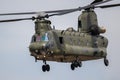 UK Royal Air Force CH-47 Chinook cargo helicopter Royalty Free Stock Photo