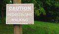 sign the inscription pedestrians walking Royalty Free Stock Photo