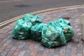 UK sorted garbage: glass bags