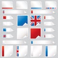 Uk stickers and tabs Royalty Free Stock Photo