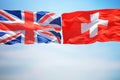 UK and Swiss flags