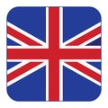 United Kingdom,of vector flag, icon sticker. Royalty Free Stock Photo
