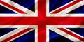 UK United Kingdom country flag on silk or silky waving texture